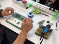 焚き火電飾ガレージキット半田付けワークショップ